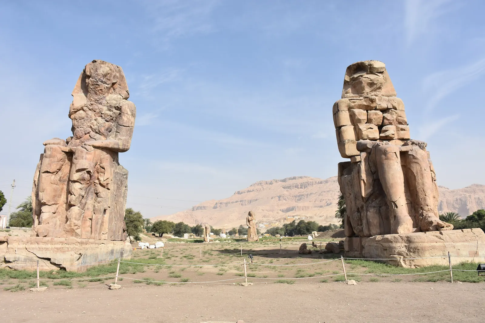 The Colossi of Memnon — the only stop of the day without a ticket
