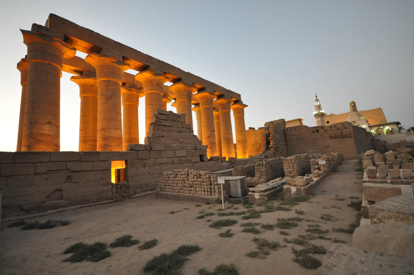 The colonnade of Amenhotep III at Luxor Temple