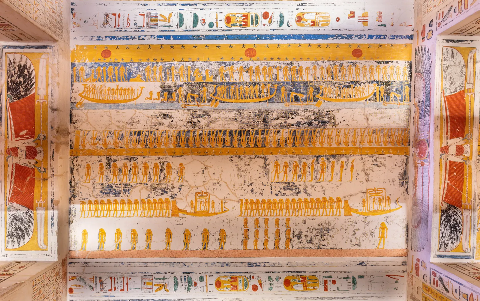 Painted ceiling in the tomb of Ramesses V and VI, Valley of the Kings